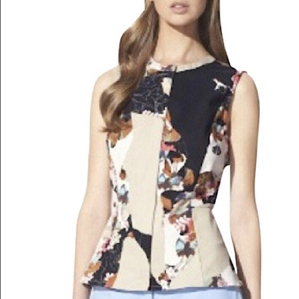 Patchwork peplum zip front tank top from 3.1 Phillip Lim for Target